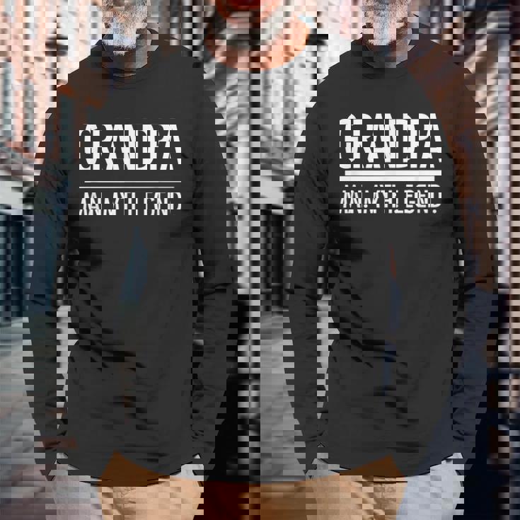 Grandpa Man Myth Legend Grandpa Fathers Day Long Sleeve T-Shirt T-Shirt Gifts for Old Men