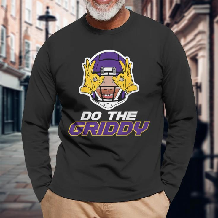 Do The Griddy Griddy Dance Football Football Long Sleeve T-Shirt Gifts for Old Men