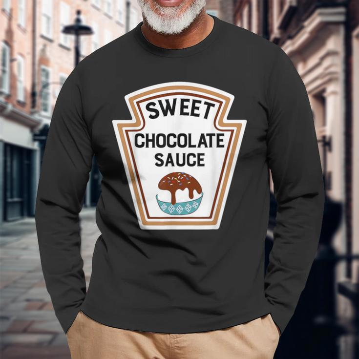 Group Condiments Halloween Costume Sweet Chocolate Sauce Long Sleeve T-Shirt Gifts for Old Men