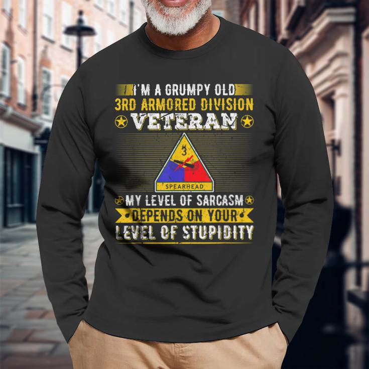 Grumpy Old 3Rd Armored Division Veteran Military Army Long Sleeve T-Shirt T-Shirt Gifts for Old Men