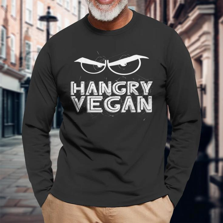 Hangry VeganVegan Activism Vegan T Activism Long Sleeve T-Shirt Gifts for Old Men