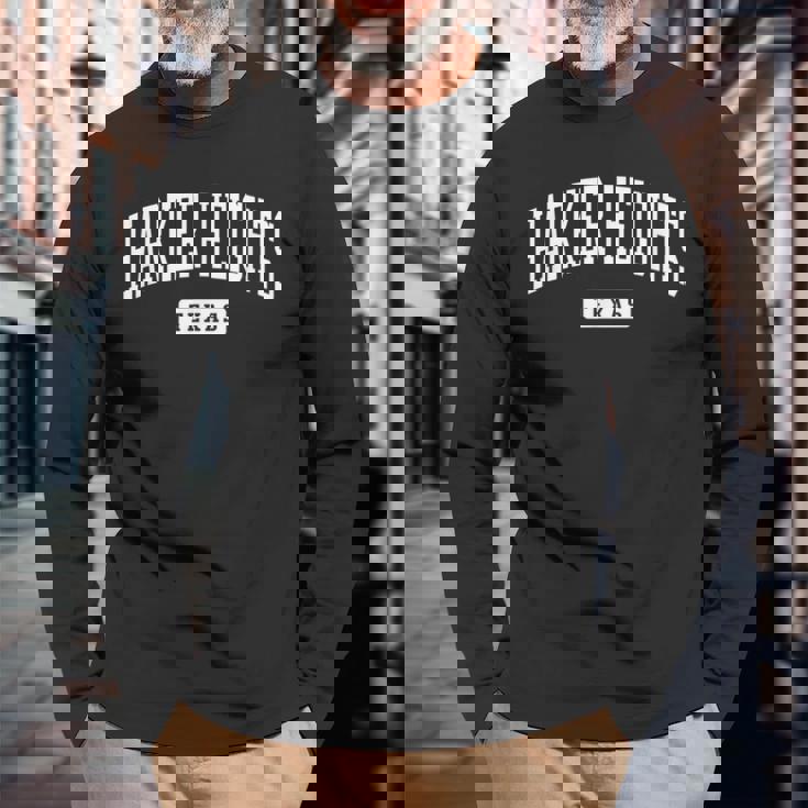 Harker Heights Texas Tx Vintage Athletic Sports Long Sleeve T-Shirt Gifts for Old Men