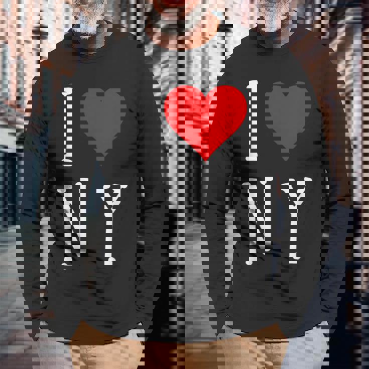 I Heart New York Souvenir I Love New York Souvenirs Long Sleeve T-Shirt Gifts for Old Men