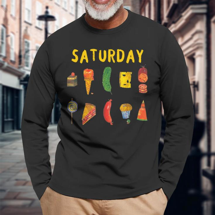 Hungry Caterpillars Saturday Fruit Lover Vegan Long Sleeve Gifts for Old Men