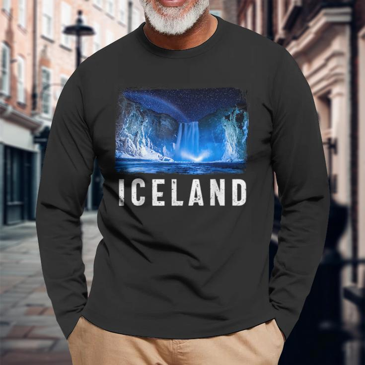 Iceland Lover Iceland Tourist Visiting Iceland Long Sleeve T-Shirt Gifts for Old Men