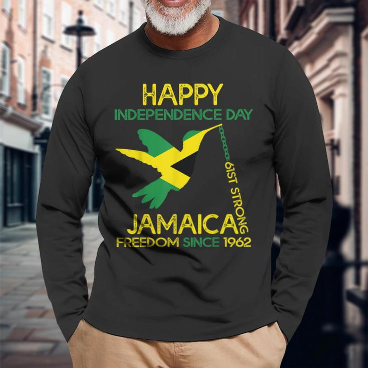 Jamaica 61St Anniversary Independence Day 2023 Long Sleeve T-Shirt Gifts for Old Men