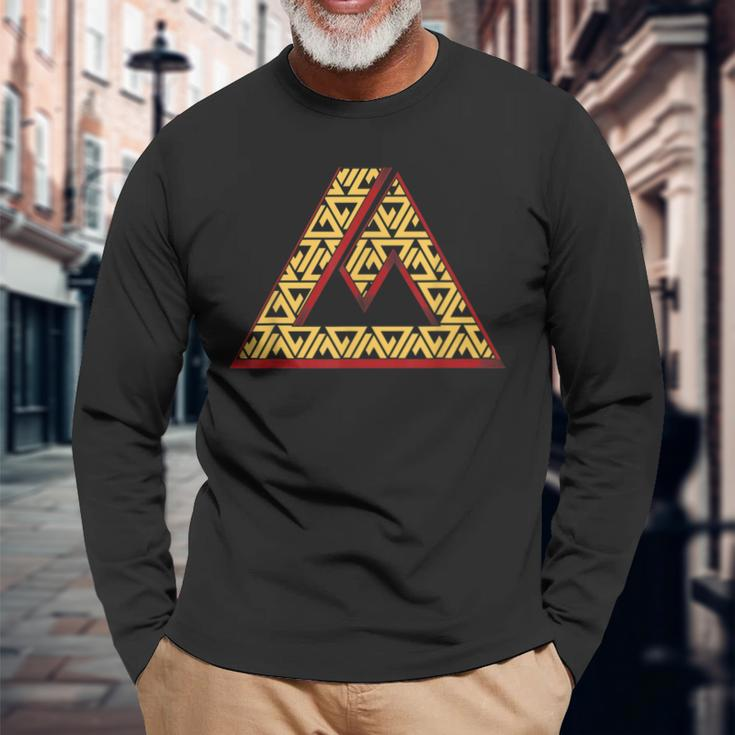 Jiu Jitsu Triangle Symbol Long Sleeve T-Shirt Gifts for Old Men