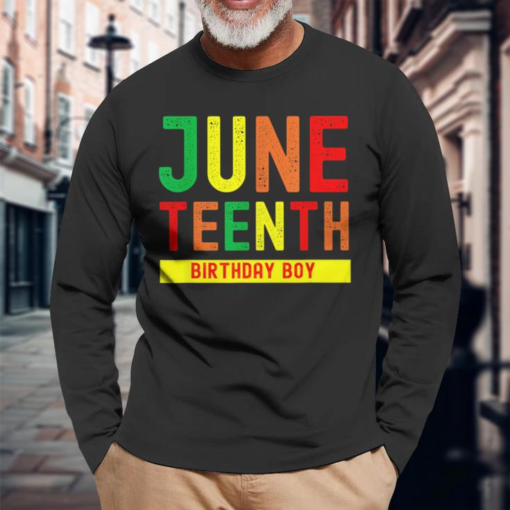 Junenth Birthday Boy Born On June 19Th Long Sleeve T-Shirt T-Shirt Gifts for Old Men