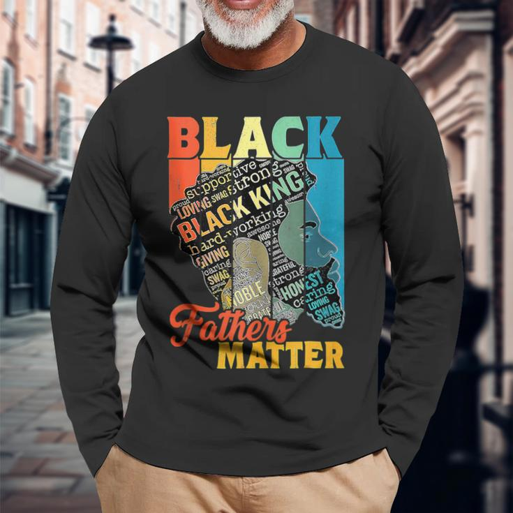 Junenth Black Fathers Matter Dad Pride Fathers Day 2023 Long Sleeve T-Shirt T-Shirt Gifts for Old Men