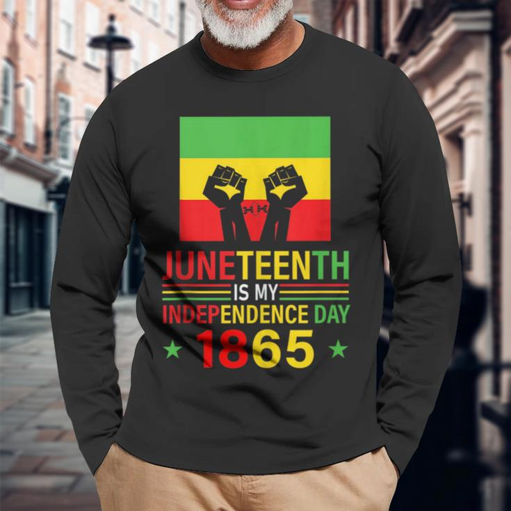 Junenth A Modern Independence Day Celebration Long Sleeve T-Shirt T-Shirt Gifts for Old Men