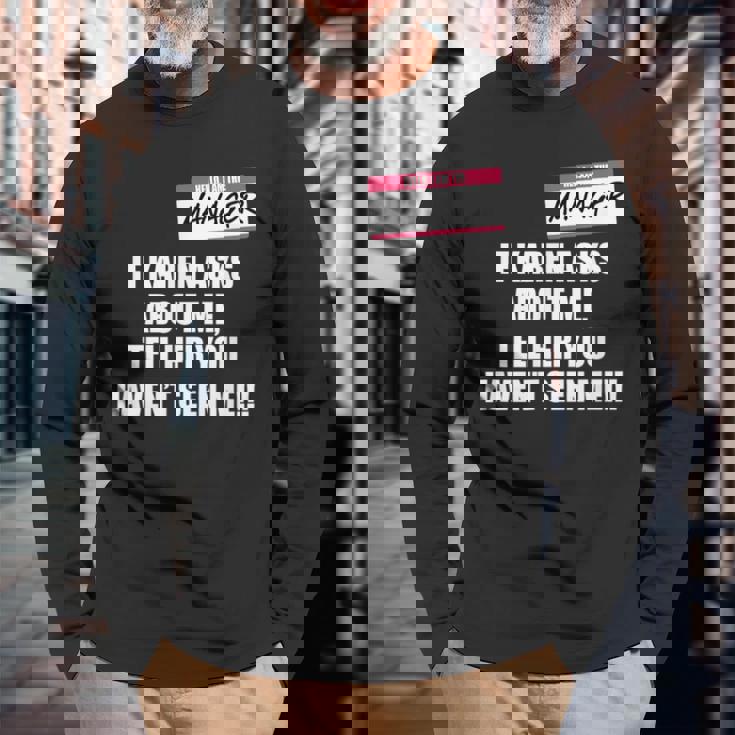 Karen Costume Adult I Am The Manager If Karen Asks Long Sleeve T-Shirt Gifts for Old Men