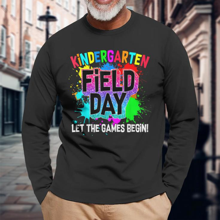 Kindergarten Field Day Let The Games Begin School Trip Long Sleeve T-Shirt T-Shirt Gifts for Old Men