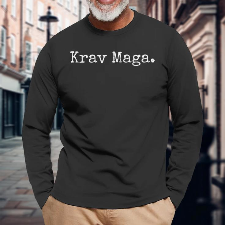 Krav Maga Martial ArtsLong Sleeve T-Shirt Gifts for Old Men