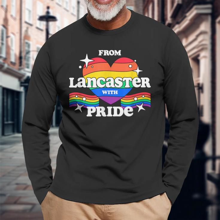 From Lancaster With Pride Lgbtq Gay Lgbt Homosexual Long Sleeve T-Shirt Gifts for Old Men