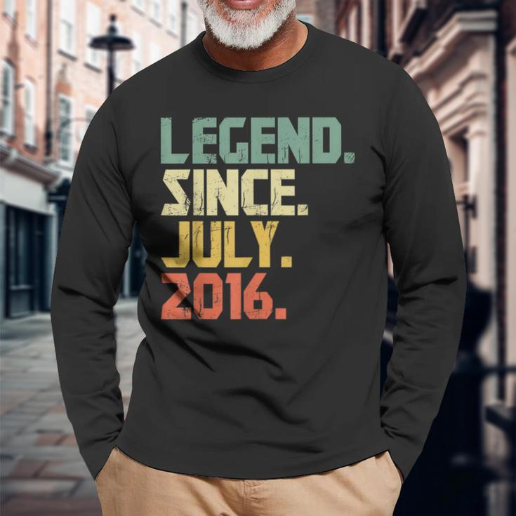 Legend Since July 2016 Born In 2016 Long Sleeve T-Shirt Gifts for Old Men
