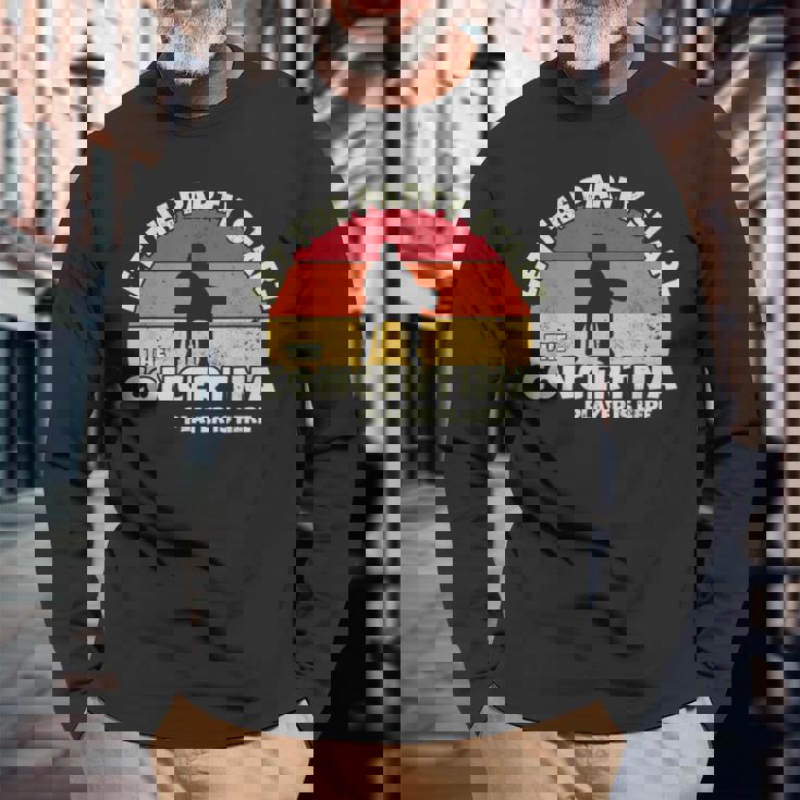 Let The Party Start The Concertina Player Is Here Concertina Long Sleeve T-Shirt Gifts for Old Men