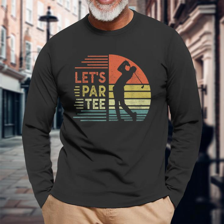 Let's Par Father's Day Dad Party Golfer Golf Long Sleeve Gifts for Old Men