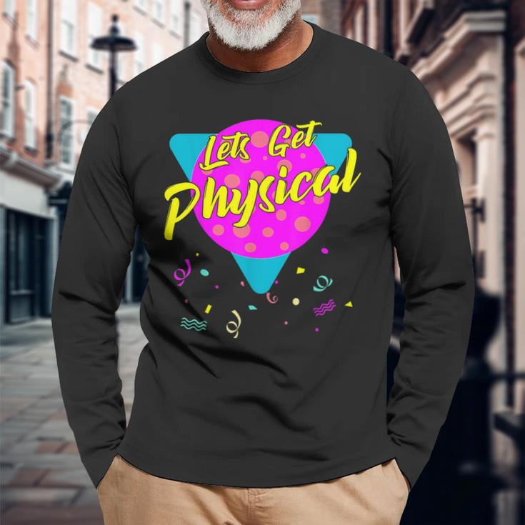 Let's Get Physical Vintage 80S Retro Gym Workout Long Sleeve T-Shirt Gifts for Old Men