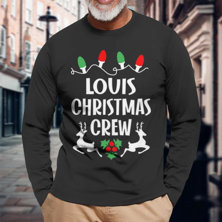 Louis Name Christmas Crew Louis Long Sleeve T-Shirt Gifts for Old Men