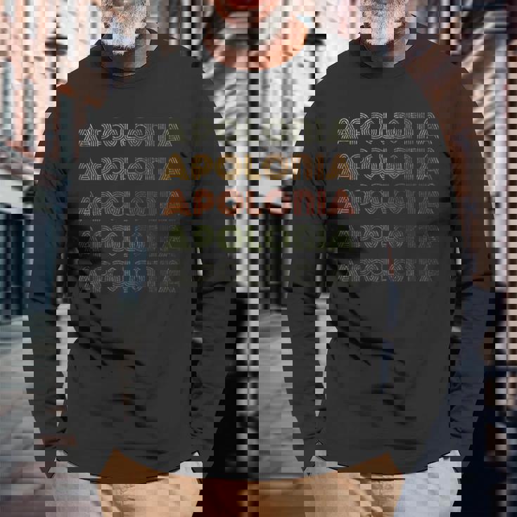 Love Heart Apolonia GrungeVintage Style Black Apolonia Long Sleeve T-Shirt Gifts for Old Men