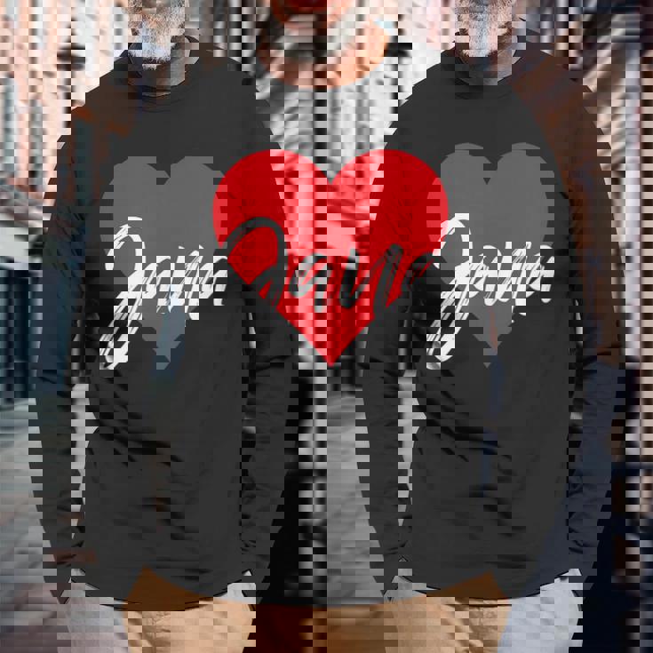 I Love Jana First Name I Heart Named Long Sleeve T-Shirt Gifts for Old Men