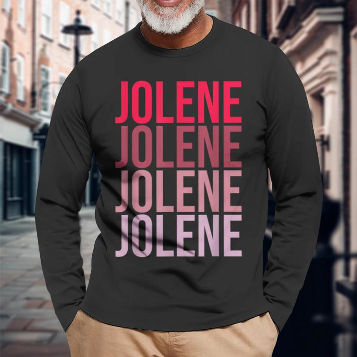 I Love Jolene First Name Jolene Long Sleeve T-Shirt Gifts for Old Men