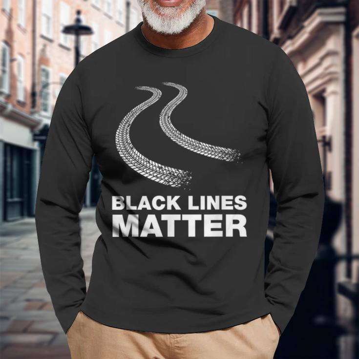 Making Black Lines Matter Car Guy Long Sleeve T-Shirt Gifts for Old Men