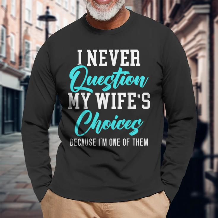 Married Couple Wedding Anniversary Marriage Long Sleeve Gifts for Old Men