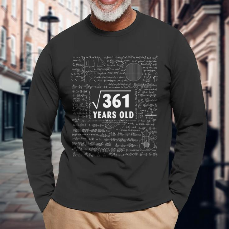 Math Geek Square Root Of 361 19Th Birthday 19 Years Old Math Long Sleeve T-Shirt T-Shirt Gifts for Old Men