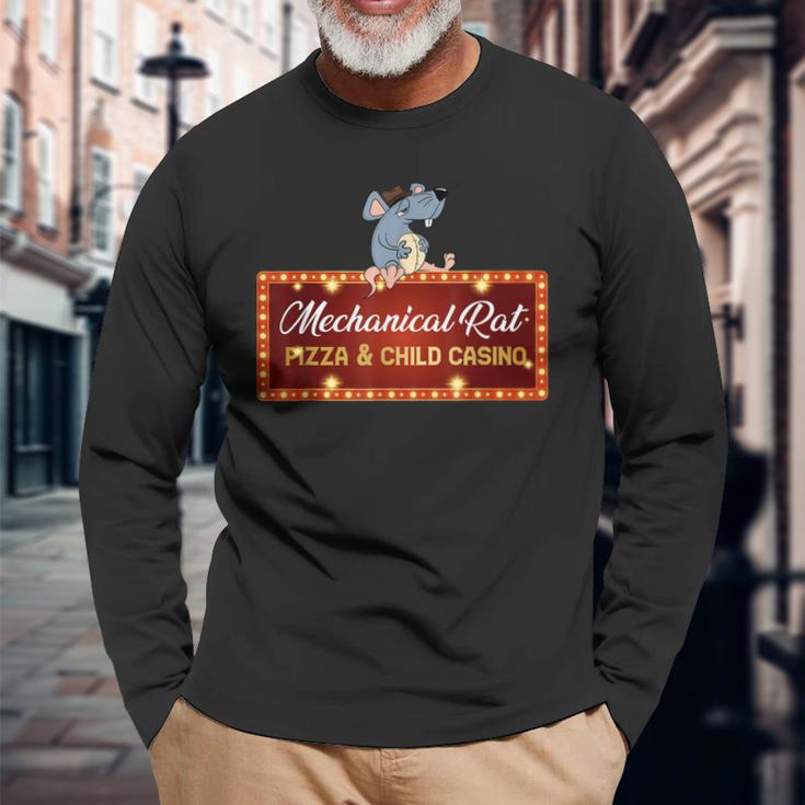 Mechanical Rat Pizza And Child Casino Long Sleeve T-Shirt T-Shirt Gifts for Old Men