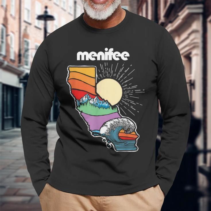 Menifee California Outdoors Retro Nature Graphic Long Sleeve T-Shirt Gifts for Old Men