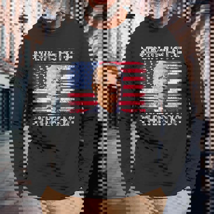 Merry 4Th Of July Fathers Day 4Th Of July Long Sleeve T-Shirt Gifts for Old Men