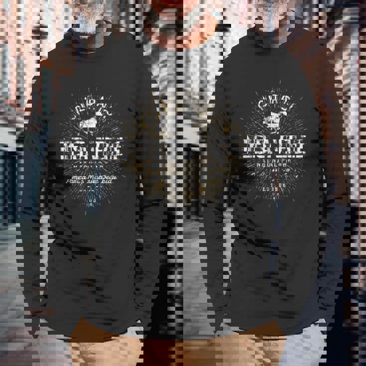 Mesa Verde Vintage Retro Mesa Verde National Park Long Sleeve T-Shirt Gifts for Old Men
