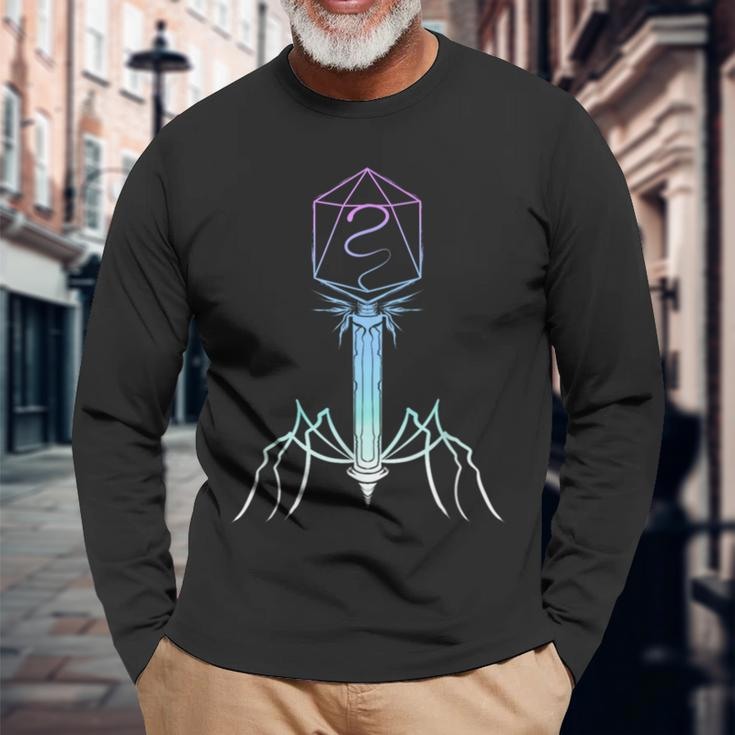 Microbiology Virus Biology Virology Viral Bacteriophage Long Sleeve T-Shirt Gifts for Old Men