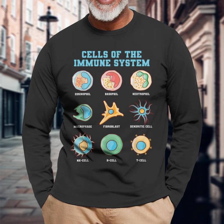 Molecular Biology Biologist Genetic Scientist Immune System Long Sleeve Gifts for Old Men