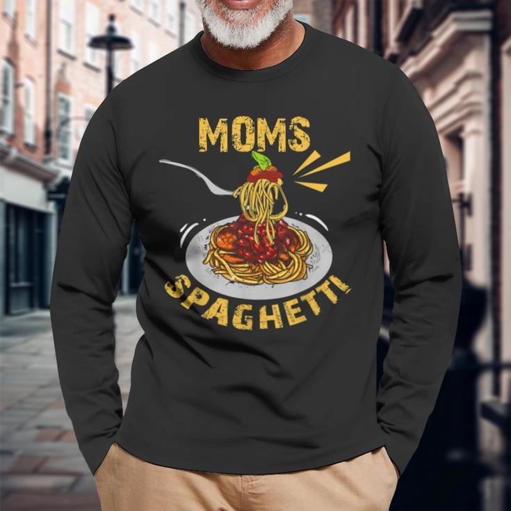 Moms Spaghetti Food Lovers Novelty Long Sleeve T-Shirt T-Shirt Gifts for Old Men
