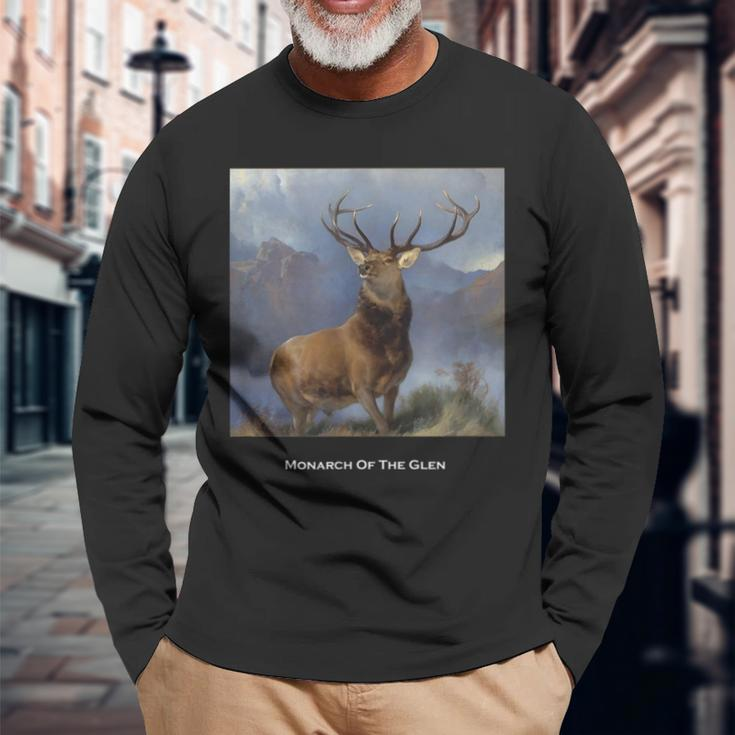 Monarch Of The Glen Painting By Landseer Long Sleeve T-Shirt Gifts for Old Men