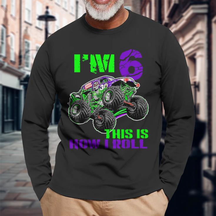 Monster Trucks Are My Jam 6Th Birthday Boy 6 Years Old Long Sleeve Gifts for Old Men