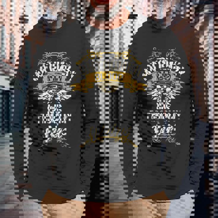 Montgomery Blood Runs Through My Veins Long Sleeve T-Shirt Gifts for Old Men