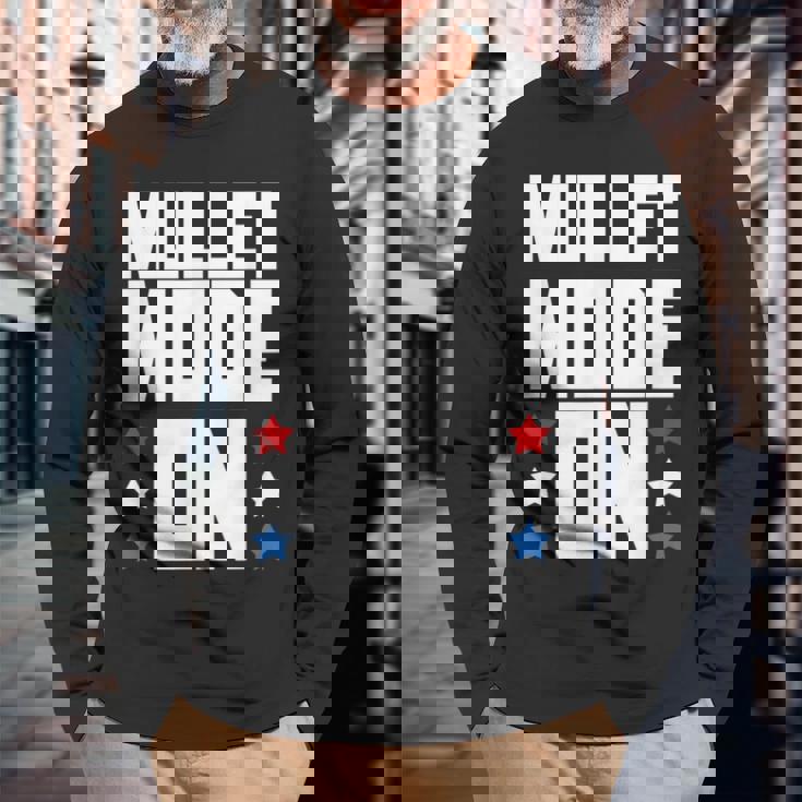 Mullet Mode On Redneck Mullet Pride Long Sleeve T-Shirt T-Shirt Gifts for Old Men