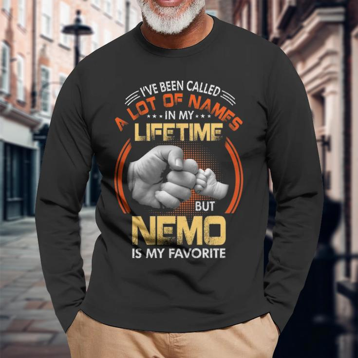 Nemo Grandpa A Lot Of Name But Nemo Is My Favorite Long Sleeve T-Shirt Gifts for Old Men