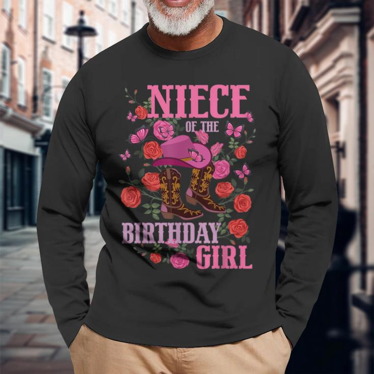 Niech Of The Birthday Girl Cowgirl Boots Pink Matching Long Sleeve T-Shirt T-Shirt Gifts for Old Men