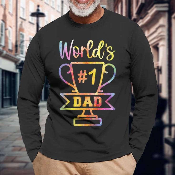 Number 1 Dad Fathers Day For Dad Long Sleeve T-Shirt Gifts for Old Men