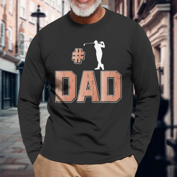 Number One Golf Dad 1 Father Golfing Grandpa Long Sleeve T-Shirt T-Shirt Gifts for Old Men