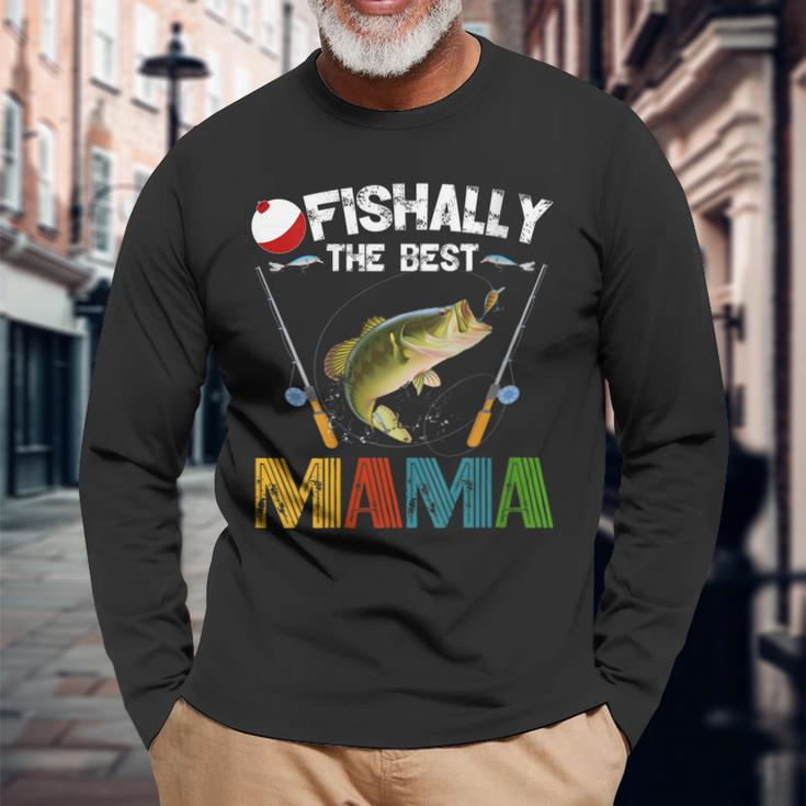 Ofishally The Best Mama Fishing Rod Mommy Long Sleeve T-Shirt T-Shirt Gifts for Old Men