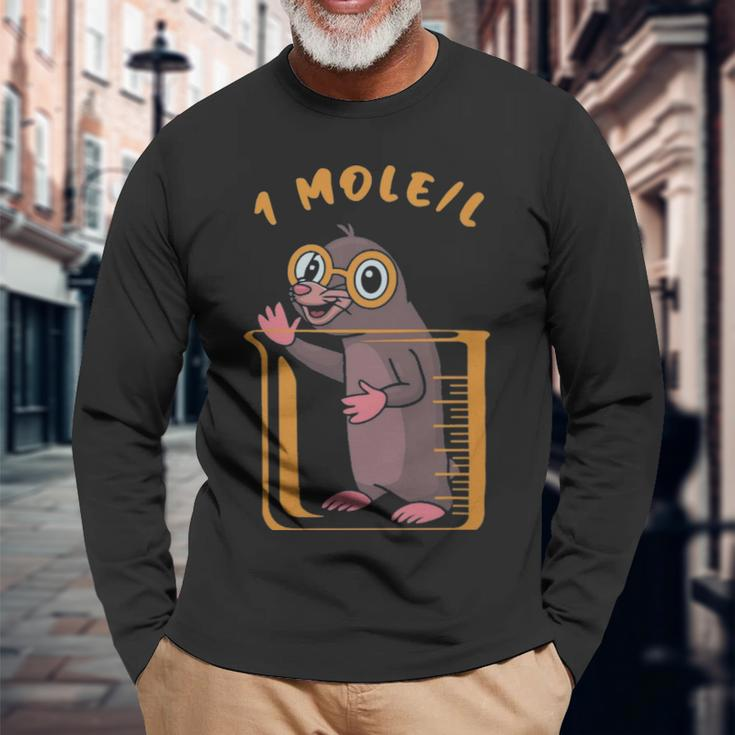 One Mole Per Litre Chemistry Science One Mole Per Litre Chemistry Science Long Sleeve T-Shirt Gifts for Old Men
