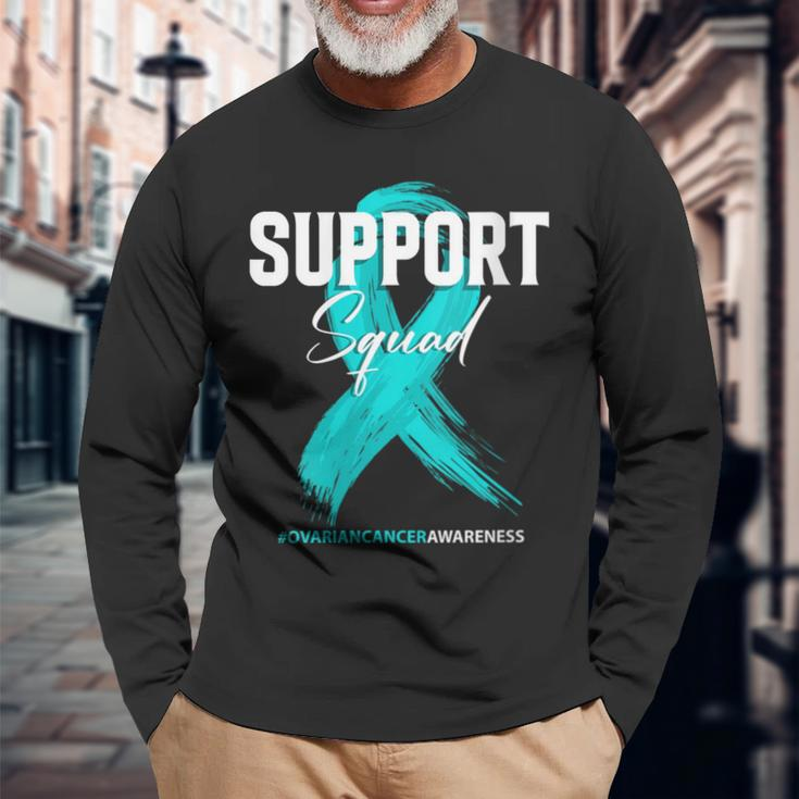 Ovarian Cancer Support Squad Ovarian Cancer Awareness Long Sleeve Gifts for Old Men