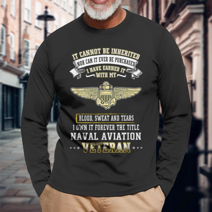 I Own Forever The Title Naval Aviation Veteran Long Sleeve T-Shirt T-Shirt Gifts for Old Men