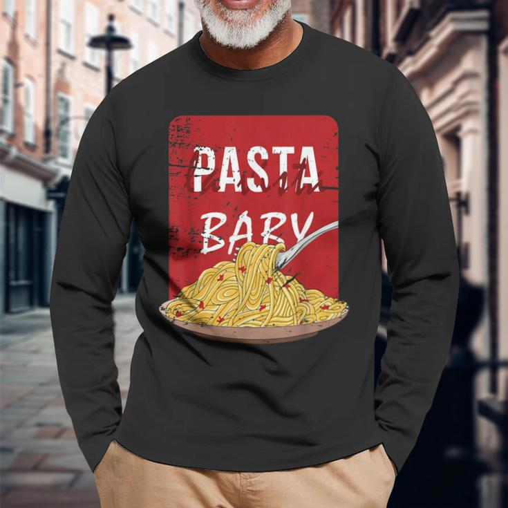 Pasta La Vista Baby Spaghetti Plate Long Sleeve T-Shirt Gifts for Old Men