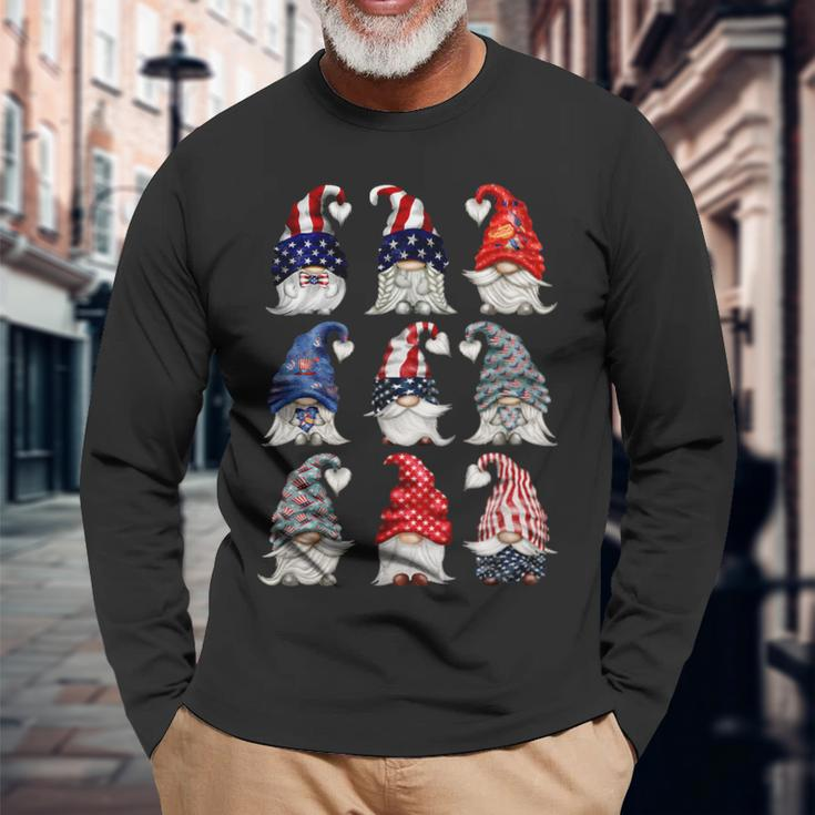 Patriotic Gnome 4Th July For Independence And Memorial Day Long Sleeve T-Shirt T-Shirt Gifts for Old Men